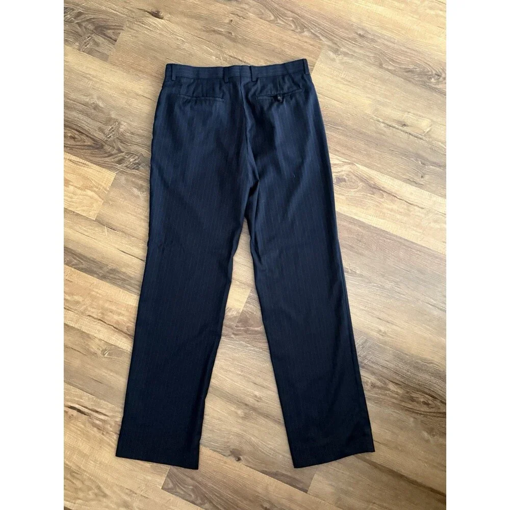 Banana Republic Navy Blue Pinstripe Pants Trousers Mens Size 33x34 Modern Fit